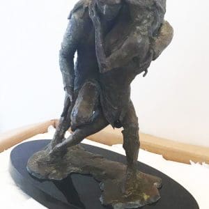 Limited edition bronze of two tango dancers, dynamic and rare.