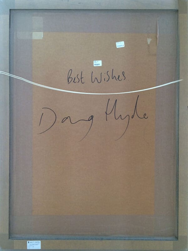 Doug Hyde original oil stuck in the middle joyful positive contemporary art for sale