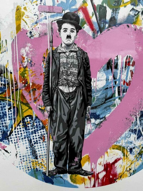 Mr. Brainwash Roundabout Charlie Chaplin Limited Edition Print pop art street art for sale