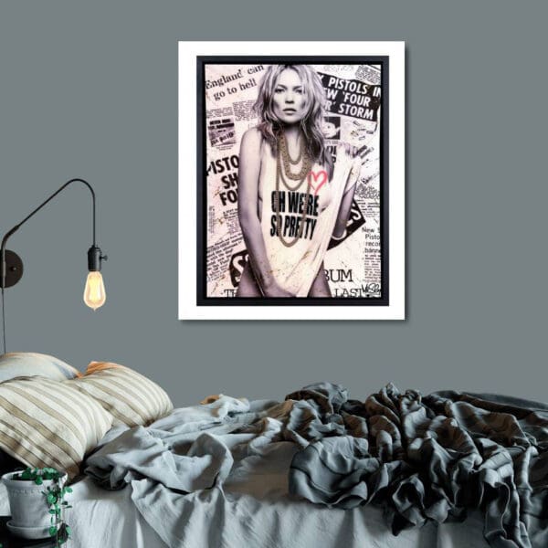 Mr. Sly Mixed Media collage Kate Moss Pretty Vacant artwork